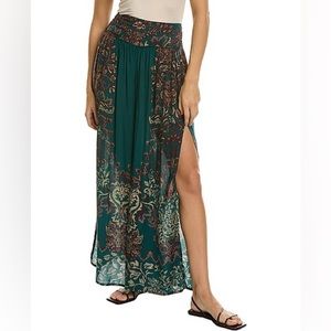 Free People - Printed Pants - Wide Leg with Slits & Pockets - Women’s Size Small
